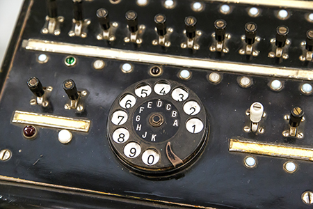 Rotary dial of telegram machine
