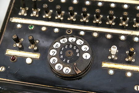 Rotary dial of telegram machine