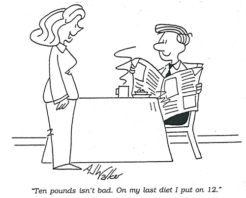from Mar/Apr 2001 – "Ten pounds isn’t bad. On my last diet I put on 12."