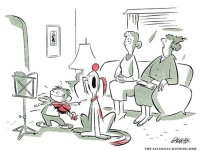 “The dog is coming along nicely.” from October 22, 1960