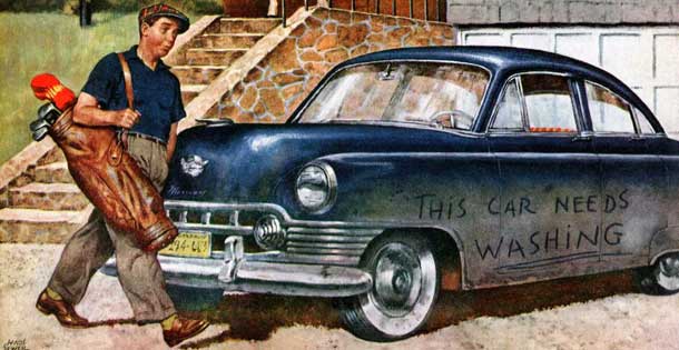 "This Car Needs Washing" Amos Sewell October 3, 1953 © SEPS