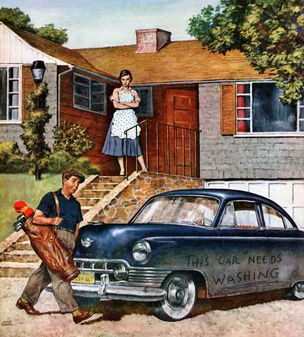 "This Car Needs Washing" <br />Amos Sewell <br /> October 3, 1953 © SEPS