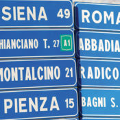 Tuscany road signs