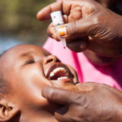 Boy Receiving Oral Polio Vaccine