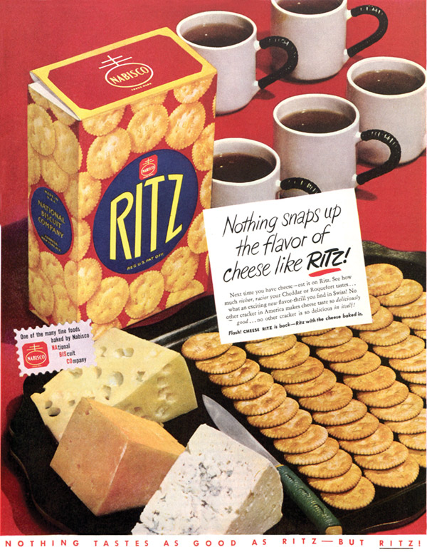 Vintage ad for Ritz crackers