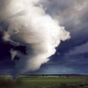 A tornado sweeps across an open field in the US. Source: Shutterstock.com