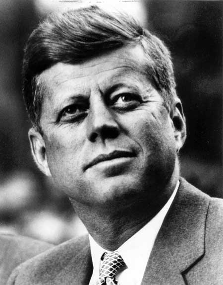 Official White House Photo Portrait of President John F. Kennedy, 1961.