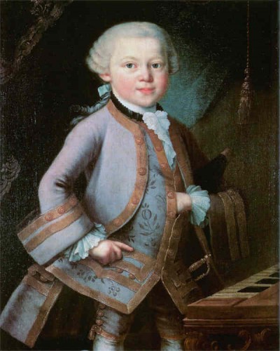 A young Mozart, as painted by Pietro Antonio Lorenzoni