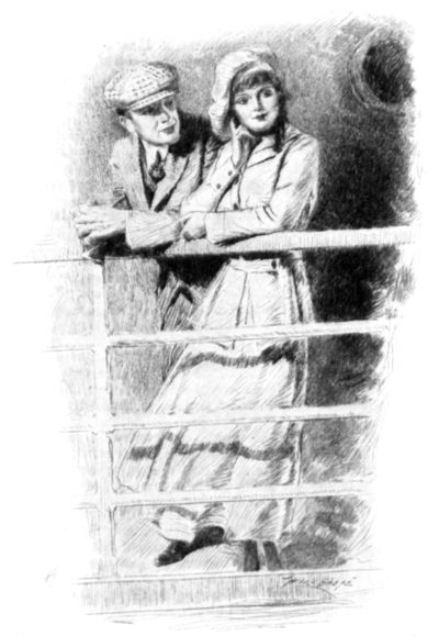 Man talking to a woman on a ship