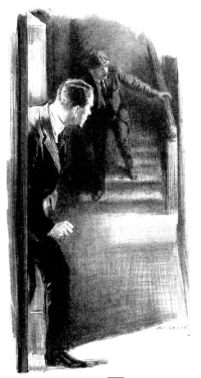 Geoffrey West notices a man walking slowly down the stairs.