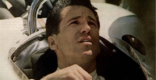 Mario Andretti in a racecar