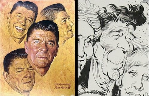 Norman Rockwell's Ronald Reagan illustrations, and the MAD Magazine spoof