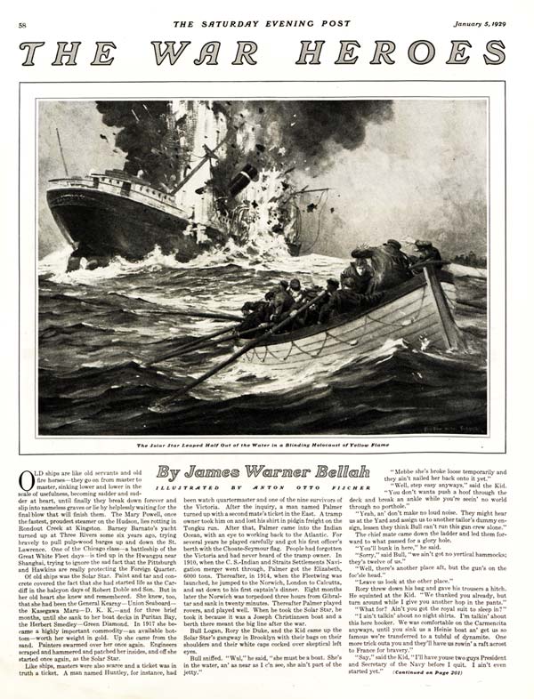 The War Heroes by James Warner Bellah, illustrated by Anton Otto Fischer