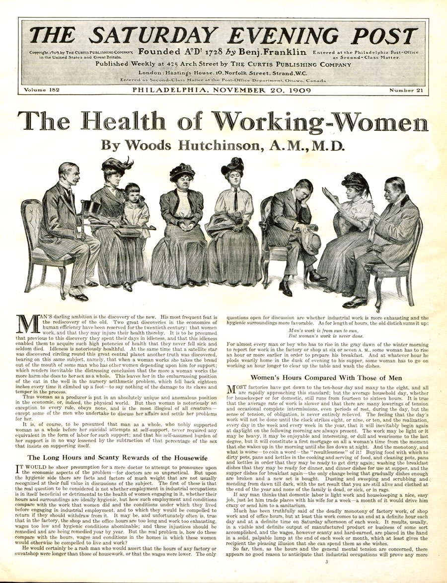 Page 1 of "The Health of Working Women"