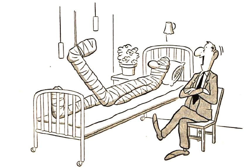 Cartoons: Bandaged from Head to Toe | The Saturday Evening Post Cartoons: Bandaged from Head to Toe | The Saturday Evening Post