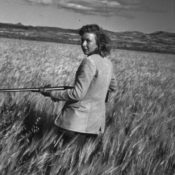 Marha Gellhorn in a wheat field