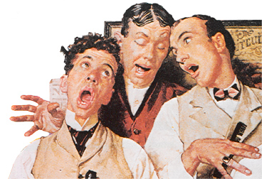 Rockwell's Barbershop Quartet  The Saturday Evening Post