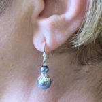 Beaded Earring dangling on ear