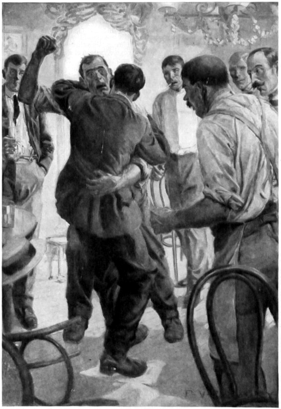 illustration of a bar fight