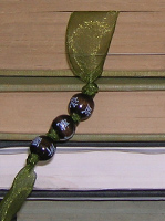 end of beaded bookmark