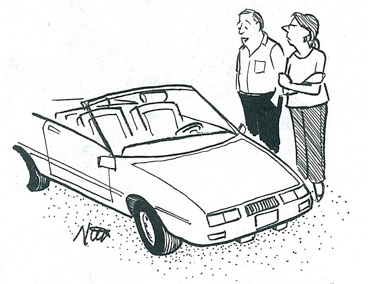 Car Temptation cartoon from January/February 2006