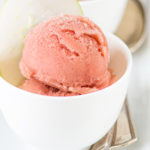 two bowls of cider-pomegranate sorbet