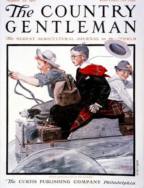 Cousin Reginald Goes to the Country by Norman Rockwell Cousin Reginald Goes to the Country