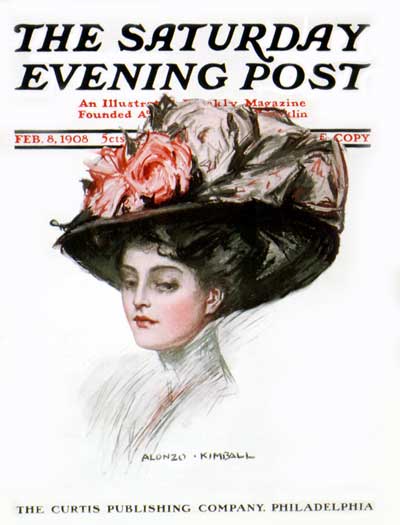 A woman wearing a huge hat.