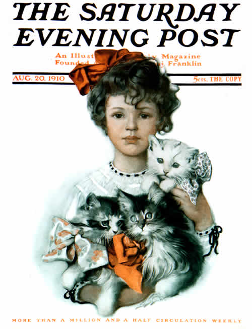 Girl with Three Cats by Sarah Stilwell-Weber