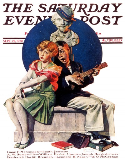 <em>Serenade</em> by Norman Rockwell. September 22, 1928.
