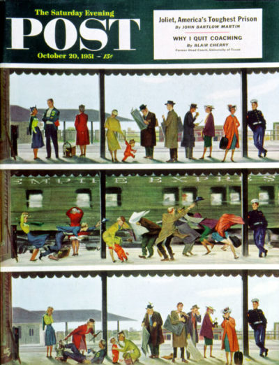 Commuter Train by Thornton Utz. 10/20/51
