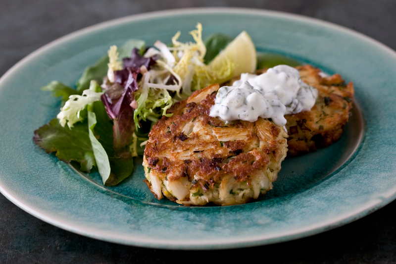 Crab Cakes with Homemade Tartar Sauce