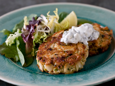 Crab Cakes with Homemade Tartar Sauce