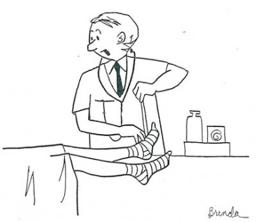 doctor-is-in-slippers "Young lady, whatever possessed you to wear glass slippers in the first place?" mdash;Jan/Feb 96