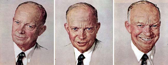 President Eisenhower illustrations by Norman Rockwell