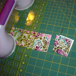 cutting fabric-covered card stock