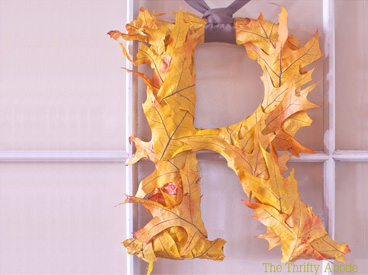 Decorative Fall Leaf Initial