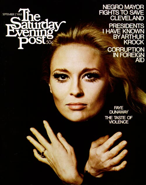 Faye Dunaway on the Saturday Evening Post