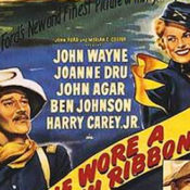 "Movie poster for the film She Wore a Yellow Ribbon."