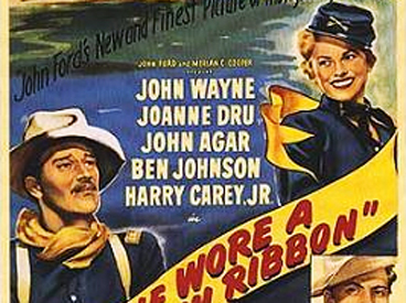 "Movie poster for the film She Wore a Yellow Ribbon."