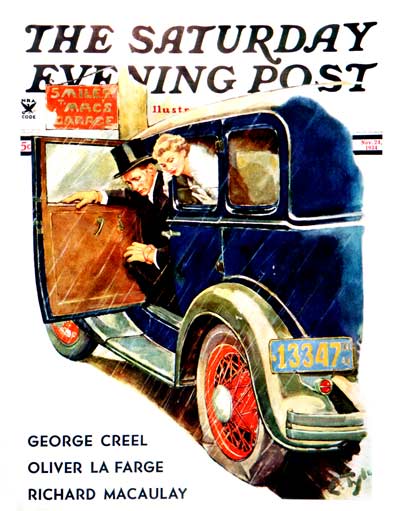 flatTireinTheRain Flat Tire, Flat Evening by Ellen Pyle from November 24, 1934