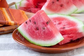 Watermelon to be used in smoothies.