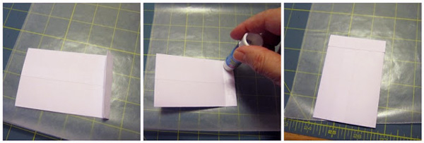 Decorative Gift Card Envelope paper and glue stick