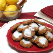 Gingersnaps with Lemon Icing