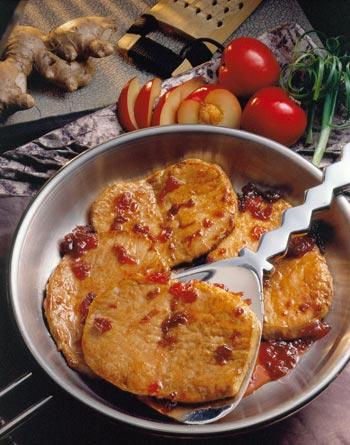 pork chops with plums and ginger
