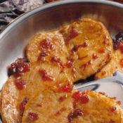 pork chops with plum preserves and ginger