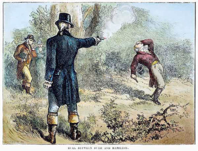 1799: Aaron Burr launches Manhattan Company, ostensibly to bring clean water to city. Huge loophole allows him to turn it into a bank that would compete with Alexander Hamilton’s Bank of New York. Fallout: Bitter enemies, Burr and Hamilton run against each other for president in 1800. Burr kills Hamilton in a duel in 1804.