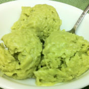 bowl of avocado ice cream