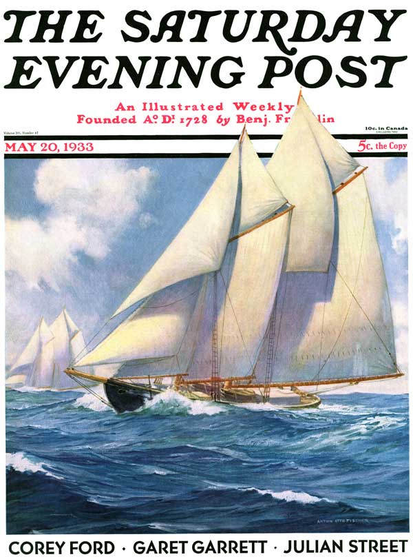 illustration_2009_04_23_afischer1 Anton Otto Fischer "Yachts at Sea" 1933