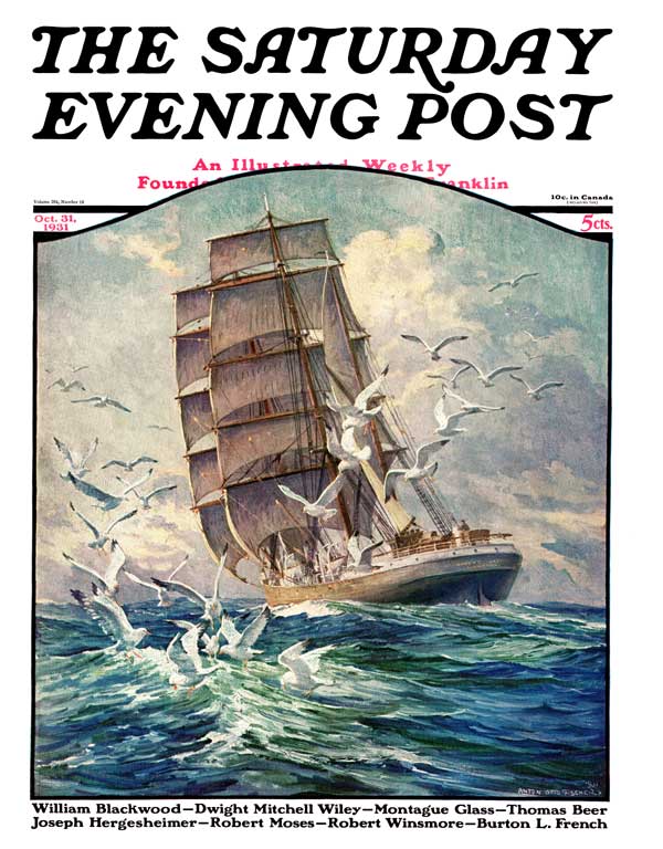 illustration_2009_04_23_afischer2 Anton Otto Fischer "Storm at Sea" 1931